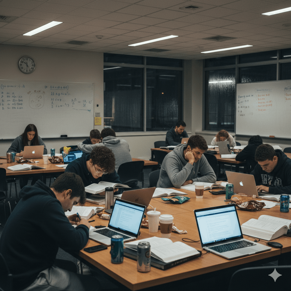 Studierende lernen Klausurenphase überstehen – Tipps und Tricks für weniger Stress und mehr Erfolg