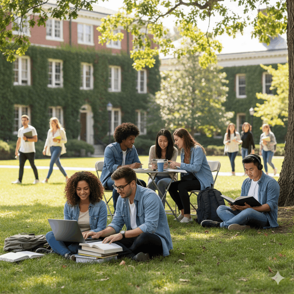 kulturelle Vielfalt Bildung Studenten im Park Universität sprachen-bilden-chancen.de Sidebar 1